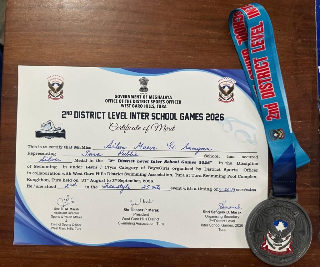Aileen Maeve G Sangma Bronze in Breast Stroke 100 mts (Swimming)